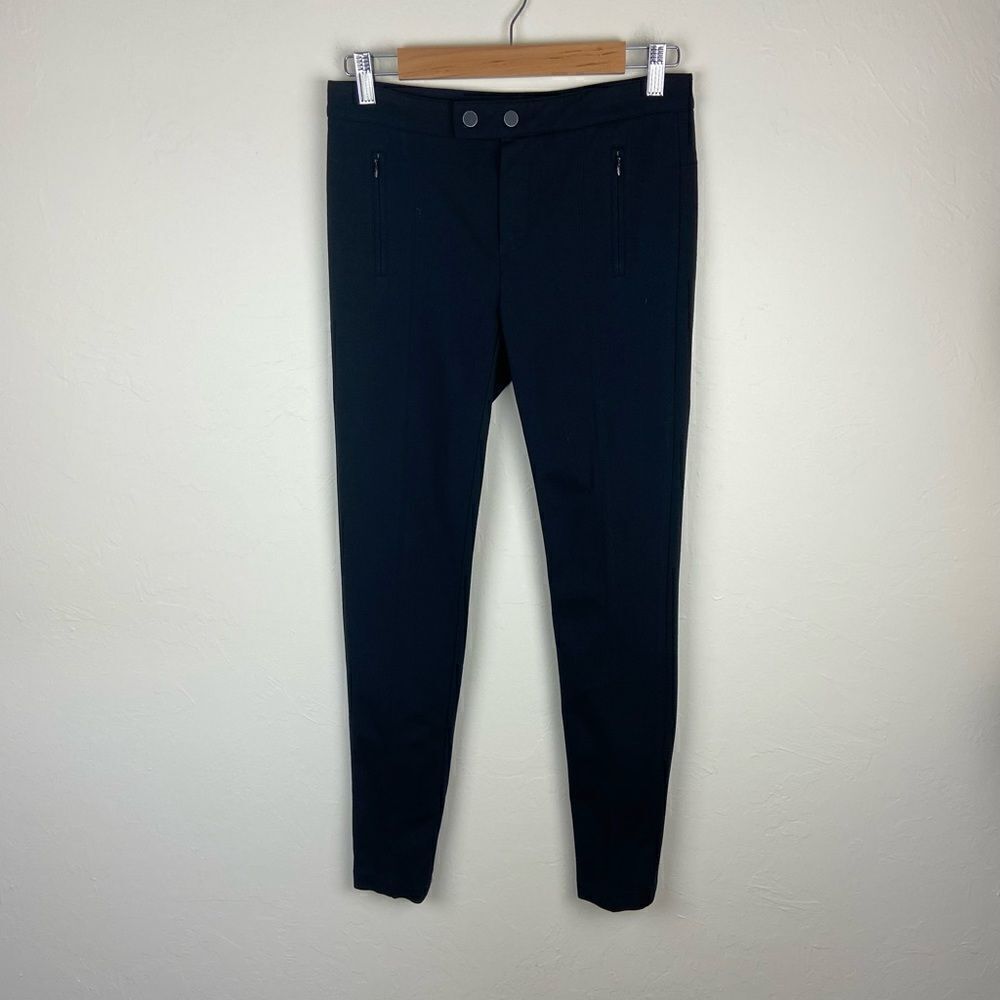 Vince Ponte Knit Snap-Closure Stretch Ski Pant - Black - Picture 2 of 8